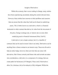 Insight Of Derivatives