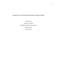 Persuasive Essay: Four-day Work Week Equals A Three-day Weekend