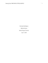 Emotional Intelligence Paper