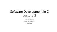 Software Development In C