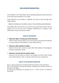 Influencing Marketing