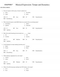 Chapter 7 Musical Expression Tempo And Dynamics