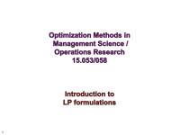 Optimization