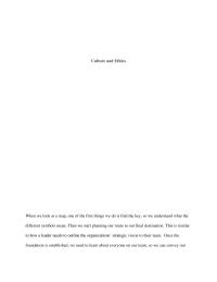 Culture & Ethics