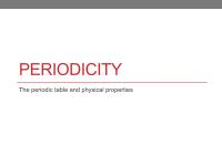 Periodicity