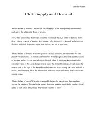 Supply And Demand Chardae