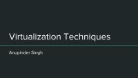 Virtualization Techniques