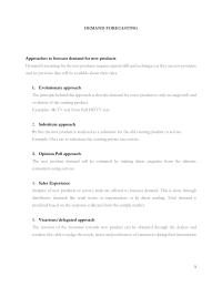 Demand Forecasting