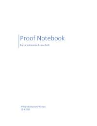 Proof Notebook