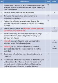 Assignment Perception And Decision Making