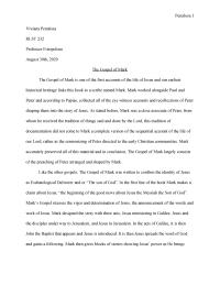 Gospel Of Mark Paper