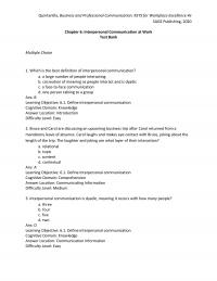978-1506369594 Test Bank Chapter 6 Part 1