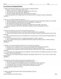 978-1337407342 Test Bank Chapter 01 An Overview Of Managerial Finance