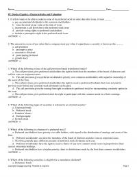 978-1337407342 Test Bank Chapter 07 Stocks Equity Characteristics And Valuation
