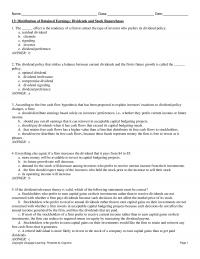 978-1337407342 Test Bank Chapter 13 Distribution Of Retained Earnings Dividends And Stock Repurchases