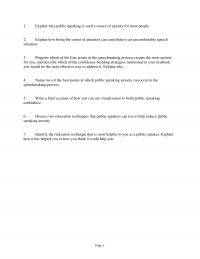 978-1319059415 Test Bank Chapter 3 Managing Speech Anxiety Essay