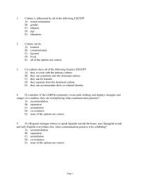 Chapter 4 Which statement is false regarding ingroup versus outgroup distinctions we make?