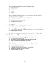 Chapter 10 The authors suggest several ways in which we can enhance our self-disclosure skills