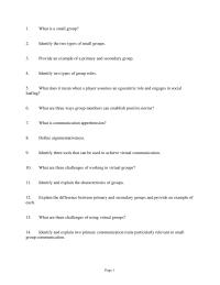 Chapter 11&nbsp;Explain the difference between primary and secondary groups and provide an example of each