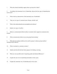 Chapter 12&nbsp;Explain the situational view of leadership and its four styles