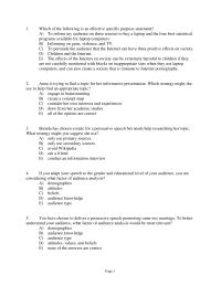 Chapter 13 If you adapt your speech to the gender and educational level of your audience, you are considering what factor of audience analysis