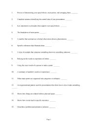 Chapter 14 Fill In The Blank&nbsp;A detail of your presentation’s overall structure