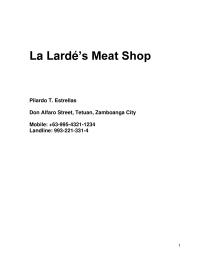 Business Plan La Lards Meat