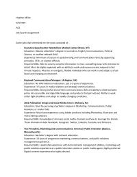 Job Search Assignment