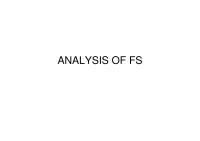 Analysis Of Financial Statements