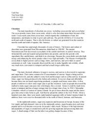 History Of Chocolate, Coffee And Tea