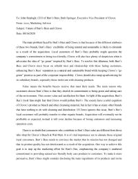 Burt Bee Case Memo