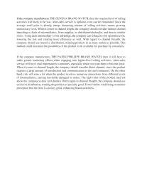 Distribution Channel For Watch Manufacturer