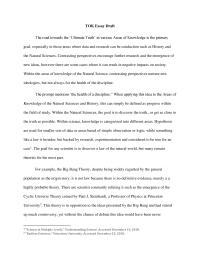 Tok Essay Draft