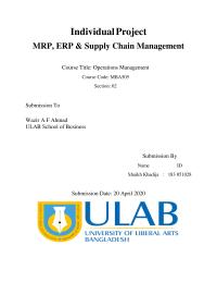 Mrp, Erp & Supply Chain Management