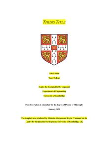 Case Thesis Template