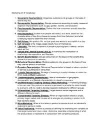 Marketing Marketing Ch 9