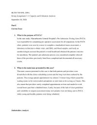 Capacity and Utilization Analysis