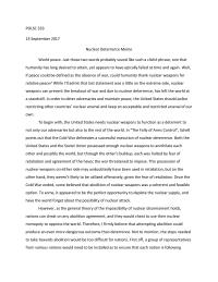 Nuclear Deterrence Memo