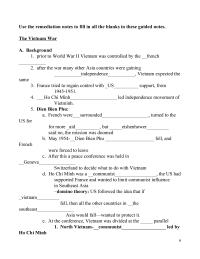 Vietnam War Guided Notes