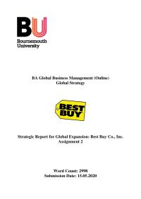 Global Strategy: Best Buy