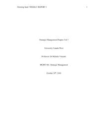 Summary Running head WEEKLY REPORT