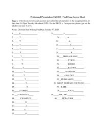 Final Exam Professional