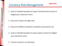 Currency Risk Management