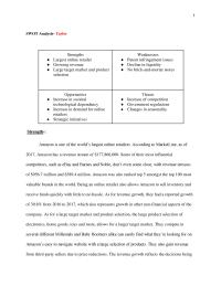 Amazon Swot And Industry Analysis