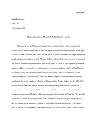 Malcom X Essay
