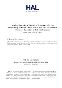 Cognitive Dissonanace In Ob