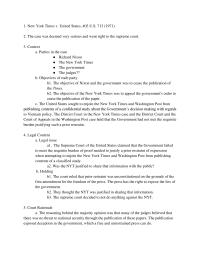 Case Brief 1 New York Times v United