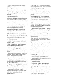 The Environment and Corporate Culture