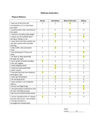 Wellness Evaluation