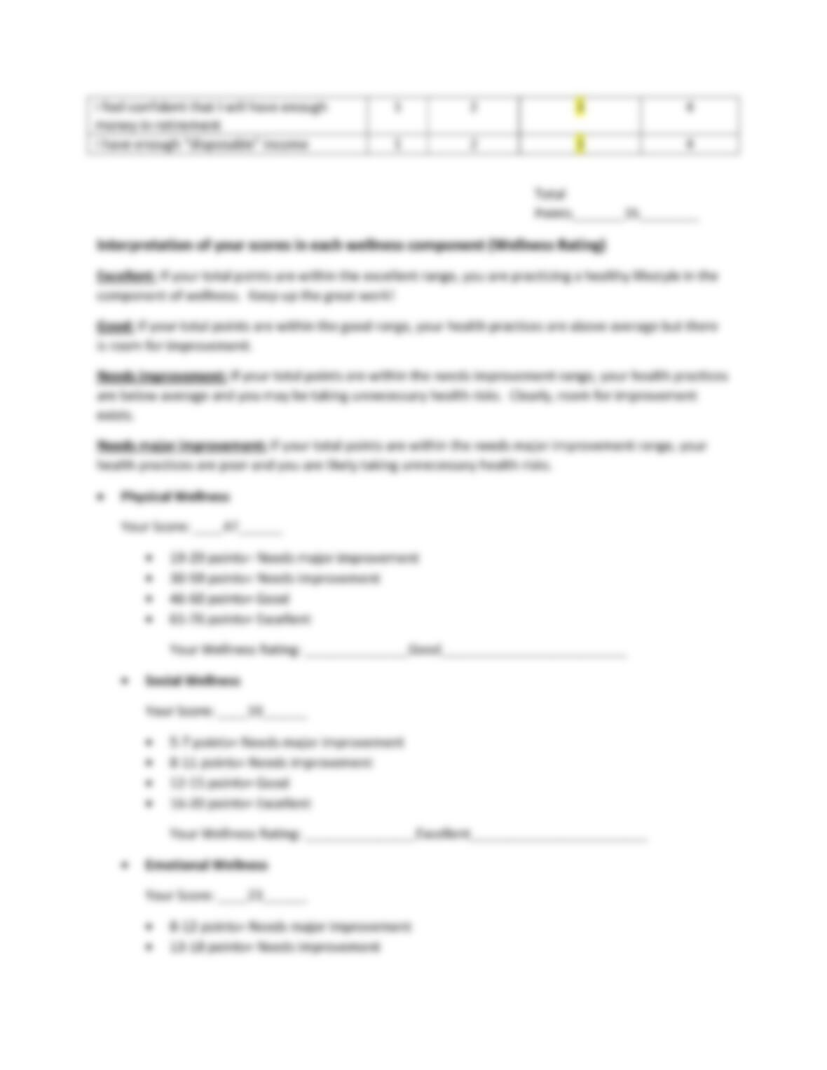 Wellness Evaluation Get 24/7 Homework Help Online Study Solutions